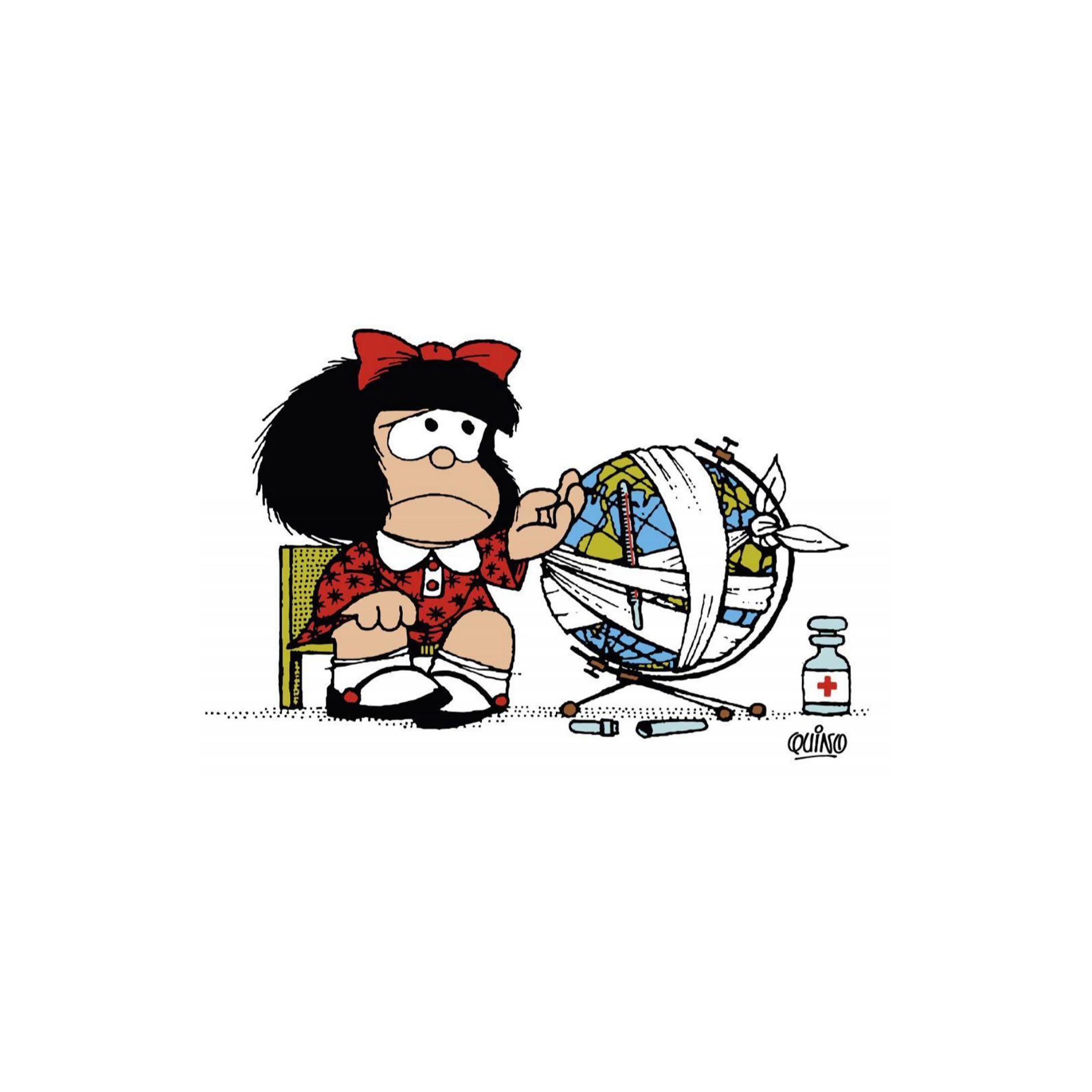 Mafalda, Susanita y Guille homenajean a Quino